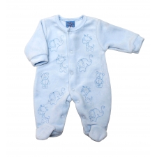 TEENY TINY - Velour Romper in pink and blue mix in the pack -- 660P --  £3.99 per item - 6 pack