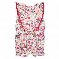 Girls Floral Romper Pink/Yellow Flowers -- £3.99 per item - 4 pack